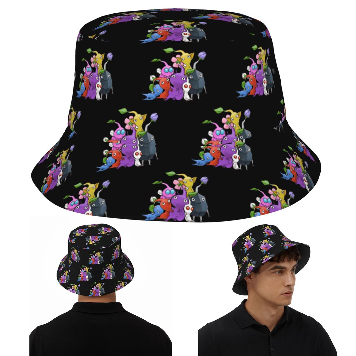 Kids Outdoor Games Ideas - Pikmin Ideas Game Art Bucket Hat