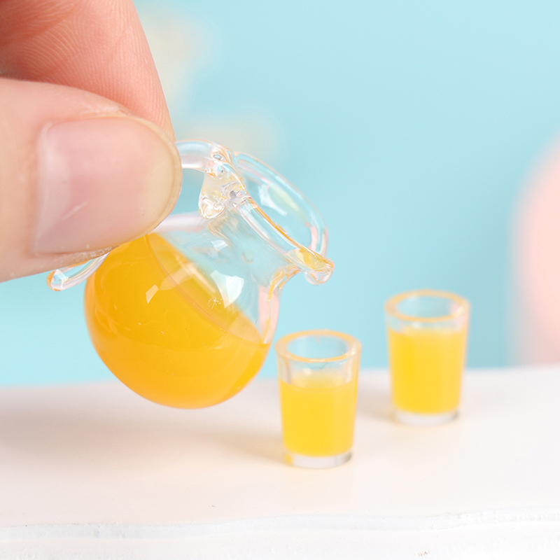 Kids Outdoor Kitchen Accessories - 3Pcs/set 1:12 Dollhouse Miniature Food Drink