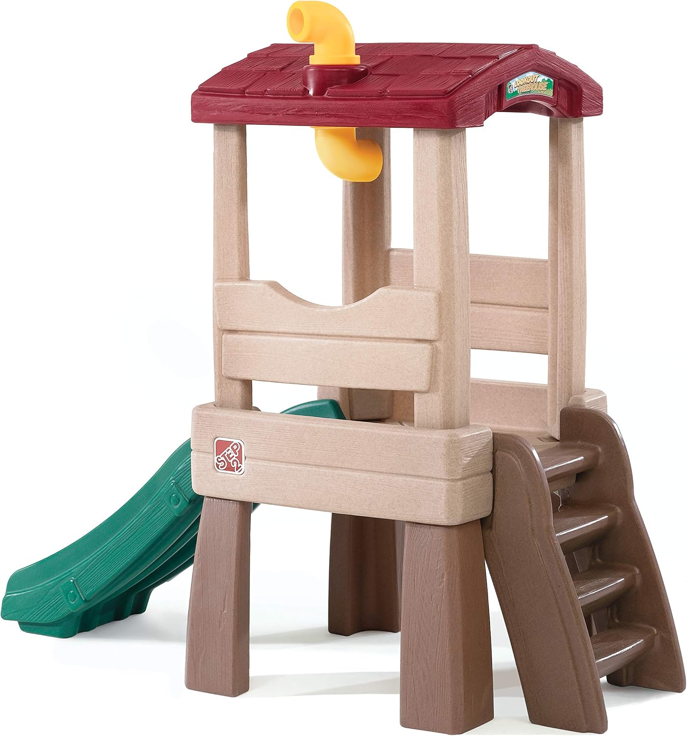 Kids Outdoor Wooden Playset - Play Naturally Playful Lookout Treehouse, Kids