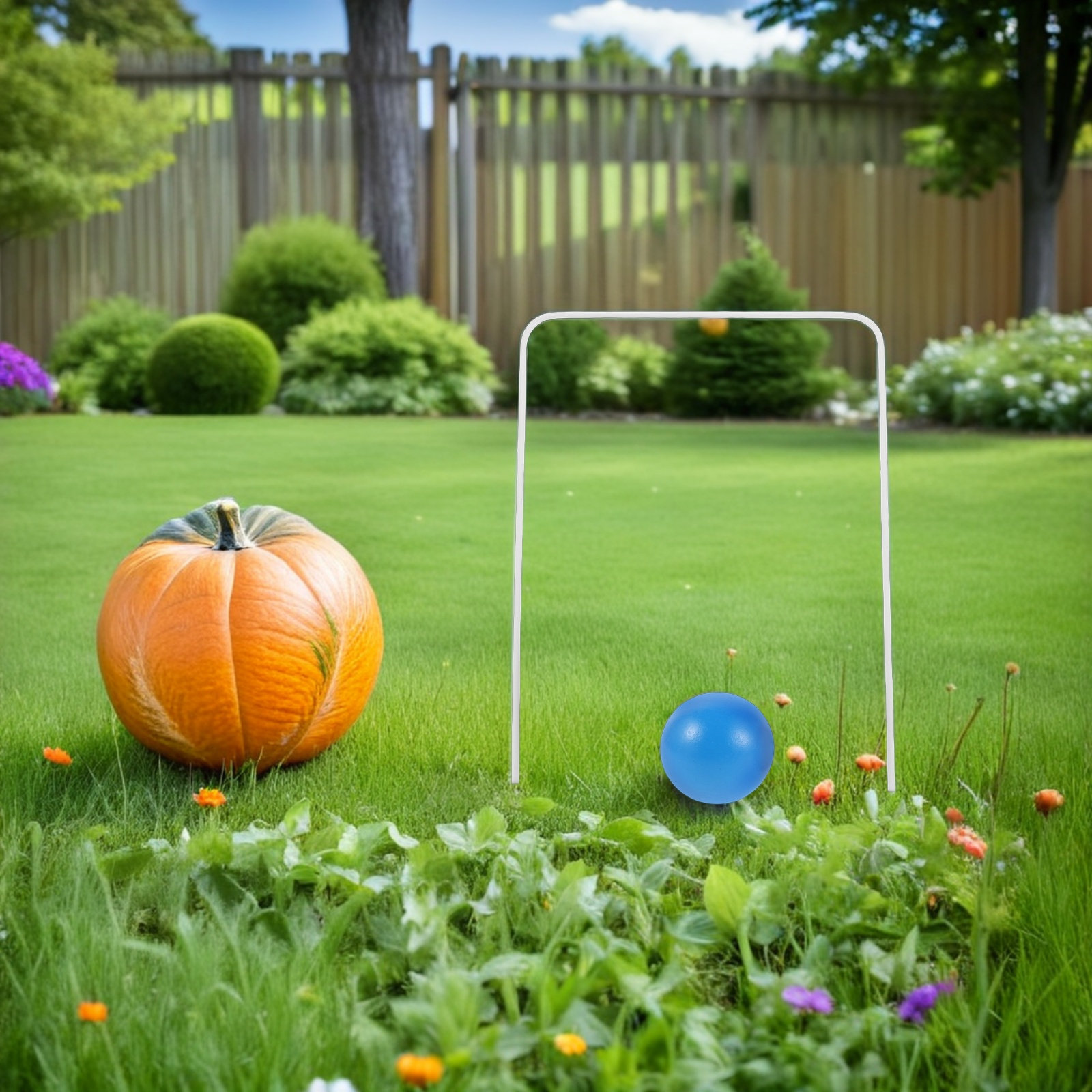 Kids Outdoor Wooden Playset - 1Set Croquet Game Kit Kids Wooden