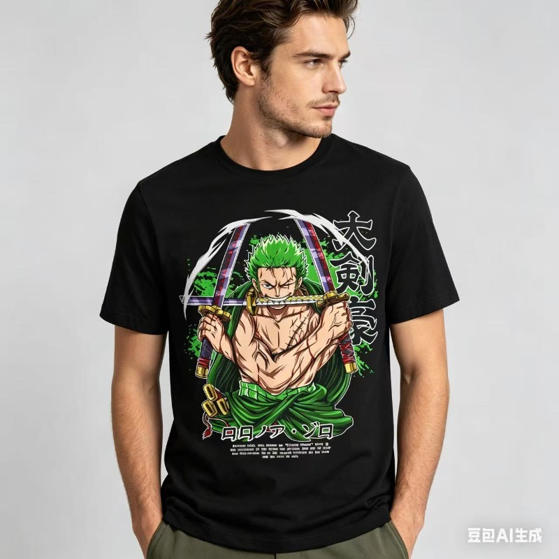 Tee Ball Set - 2026 Summer Japanese Anime Printed Men's