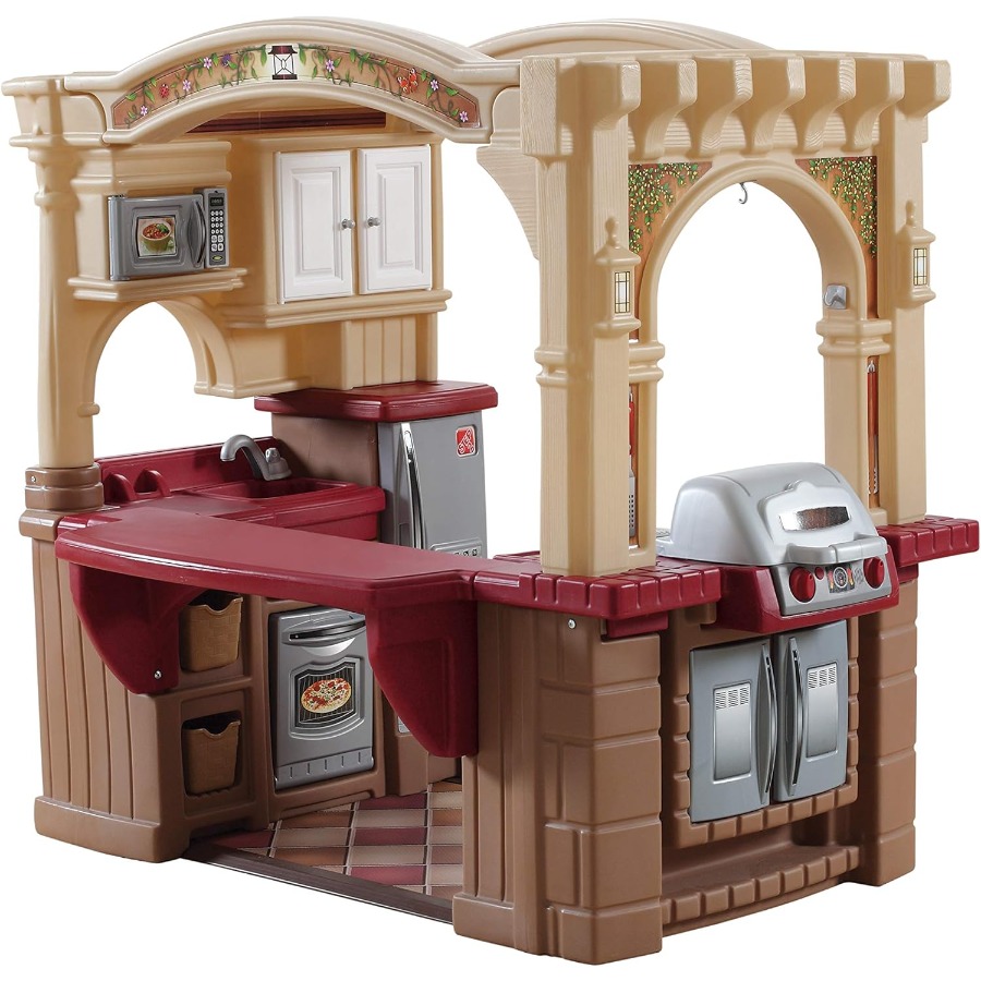 Kids Outdoor House With Kitchen - Grand Walk-In Kitchen & Grill Kids