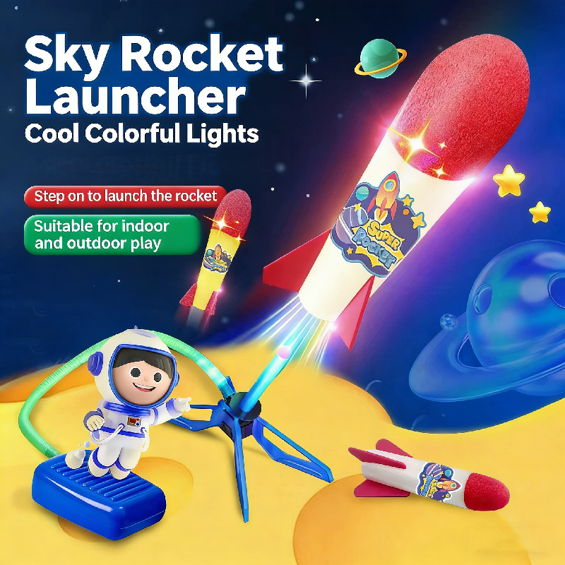 Kids Outdoor Jumping Toys - Kids High Flying Rocket Launcher Toys