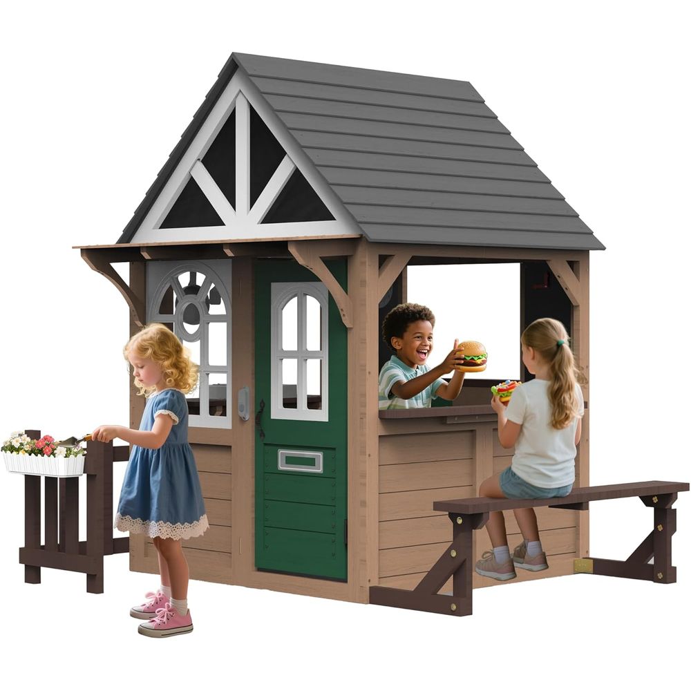 Kids Outdoor House With Kitchen - Seizeen Outdoor Play House or Kids,