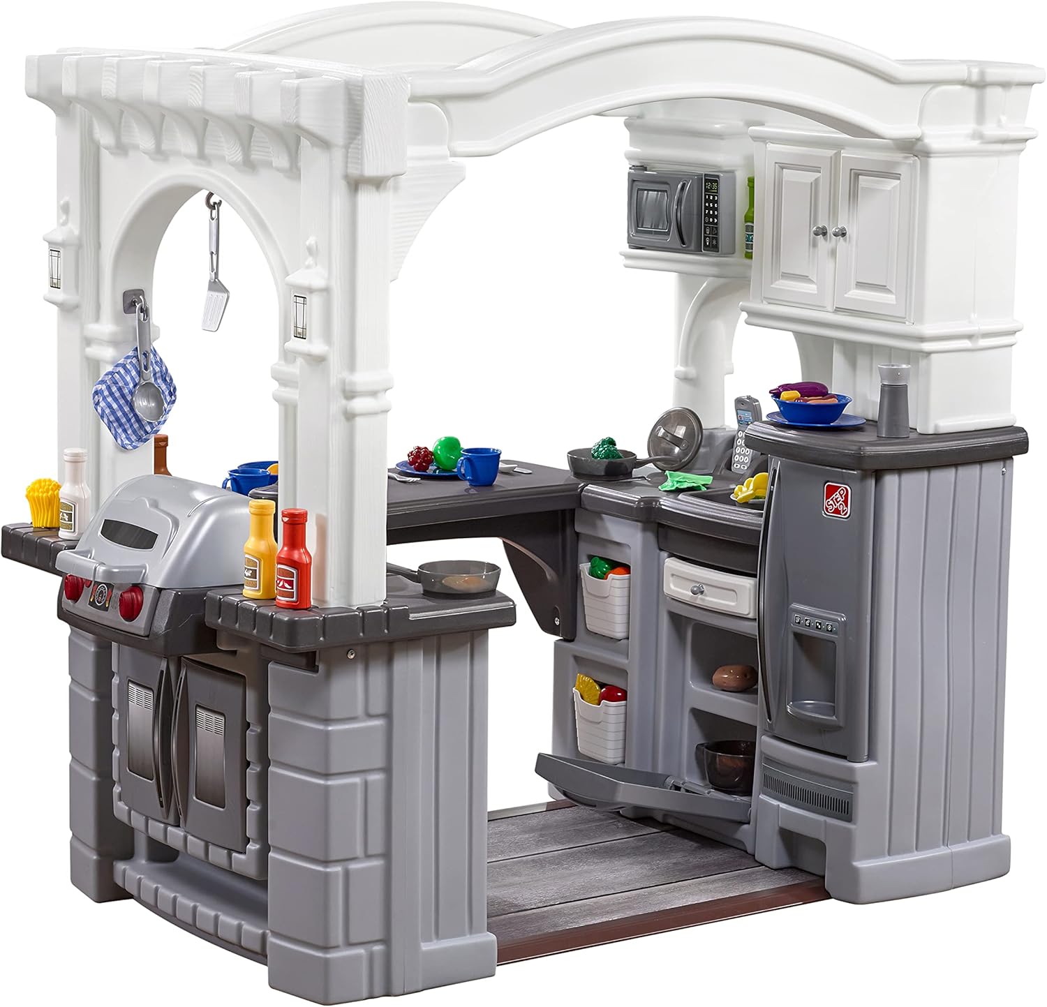 Kids Outdoor House With Kitchen - Grand Walk-in Kitchen & Grill Kids