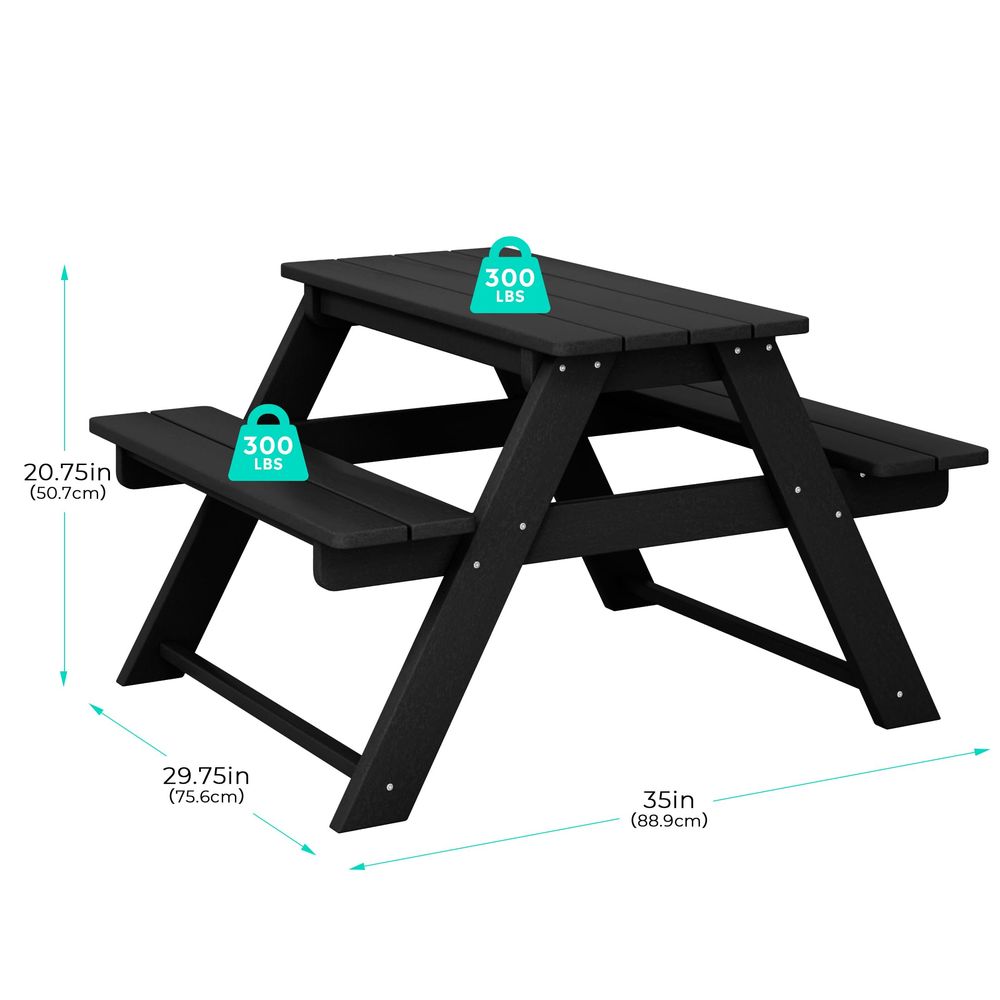 Kids Picnic Table, HDPE All We – Kids Outdoor Table And Chairs Bewertung und Preis