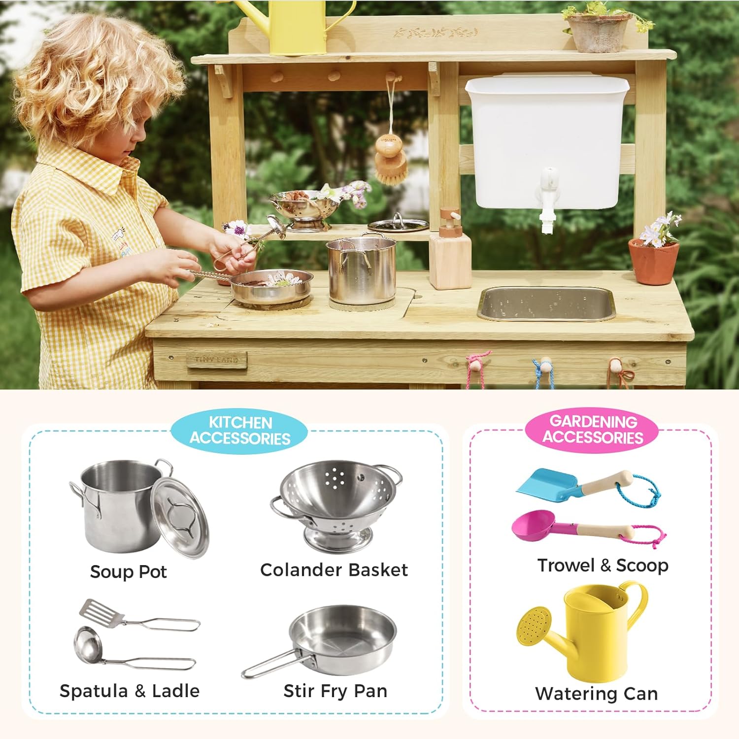 Outdoor Mud Kitchen for Kids,  – Kids Outdoor House With Kitchen Bewertung und Preis