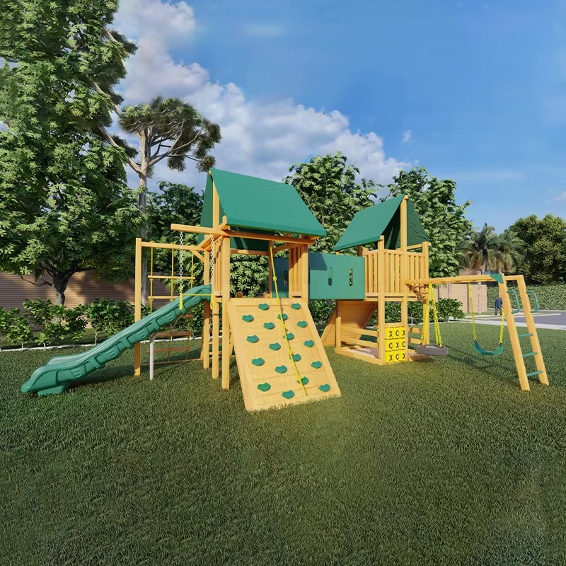 Large Wooden Tower Amusement P – Kids Outdoor Wooden Playset Bewertung und Preis