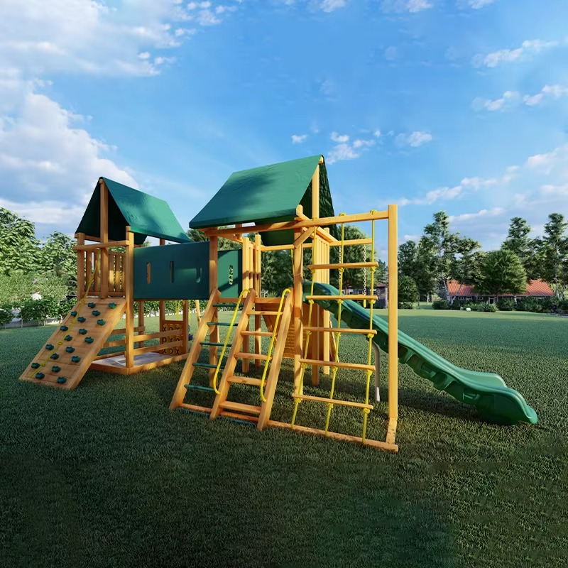 Large Wooden Tower Amusement P – Kids Outdoor Wooden Playset Bewertung und Preis