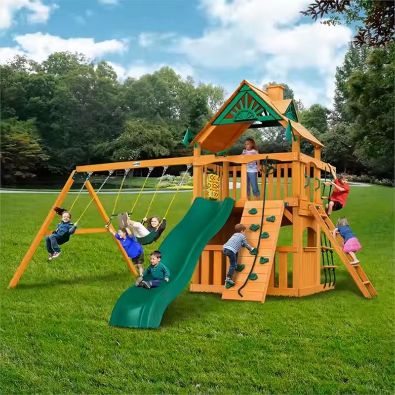 Large Wooden Tower Amusement P – Kids Outdoor Wooden Playset Bewertung und Preis