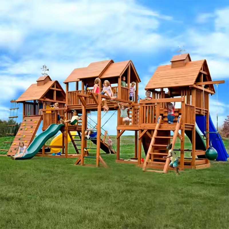 Large Wooden Tower Amusement P – Kids Outdoor Wooden Playset Bewertung und Preis