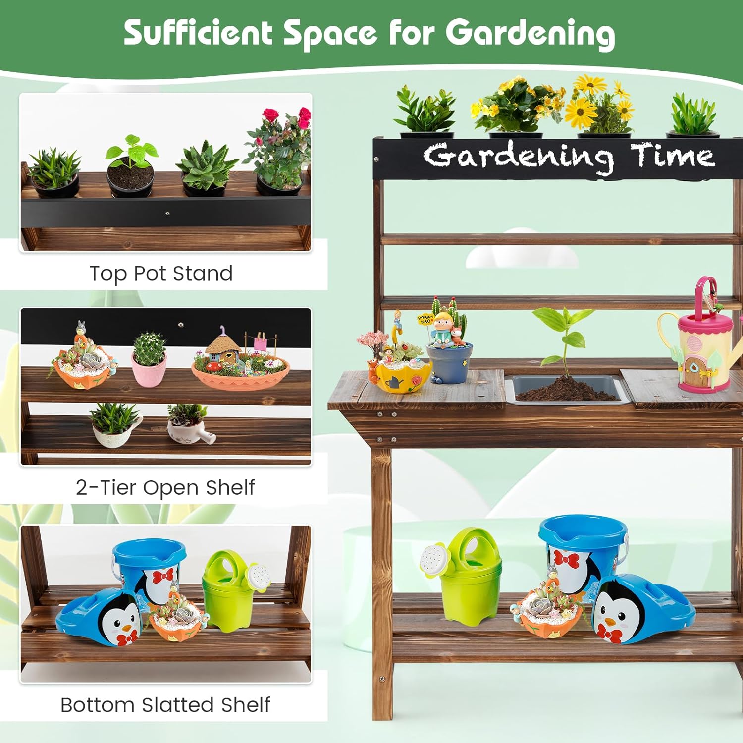 Mud Kitchen, Fir Wood Kids Pot – Kids Outdoor House With Kitchen Bewertung und Preis