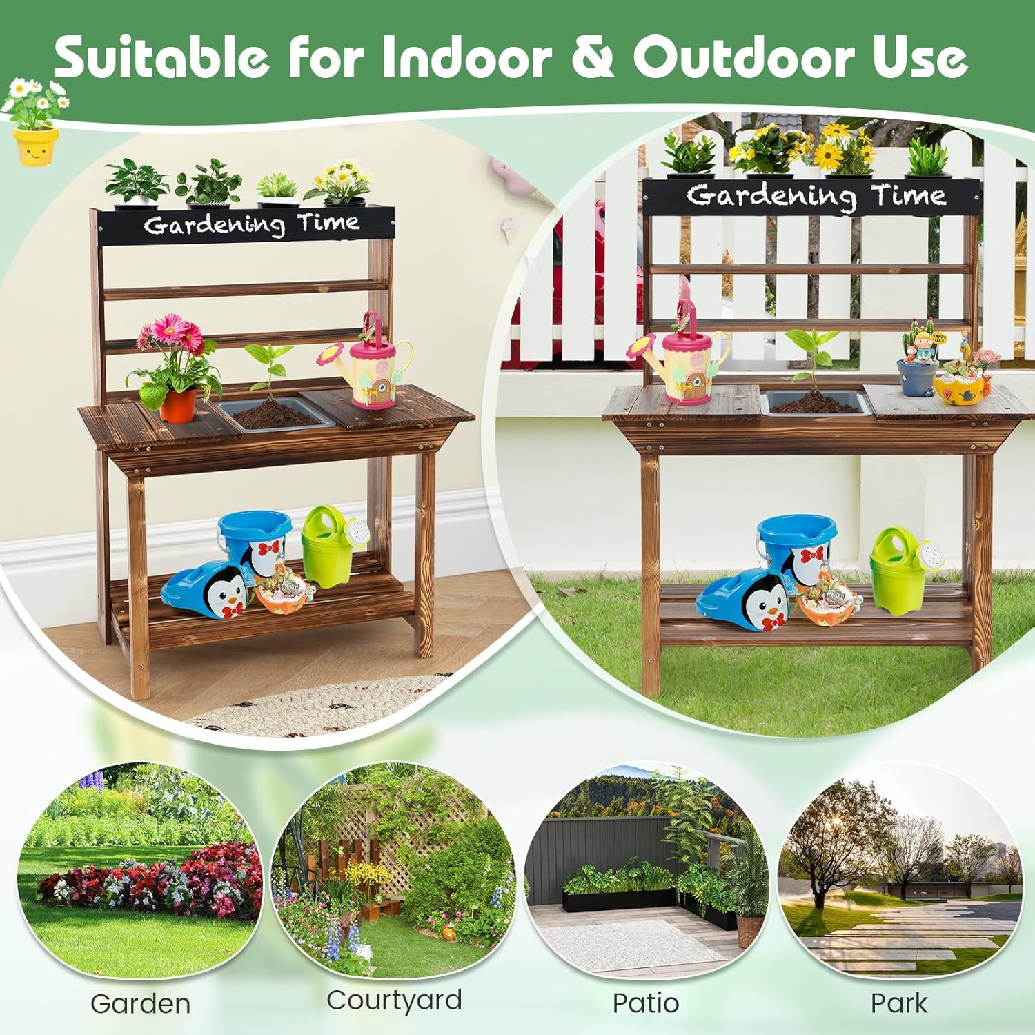 Mud Kitchen, Fir Wood Kids Pot – Kids Outdoor House With Kitchen Bewertung und Preis
