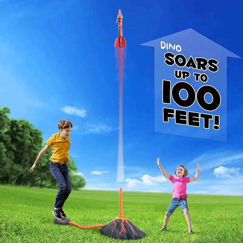 Flying Dinosaur Rocket Launche – Kids Outdoor Jumping Toys Bewertung und Preis