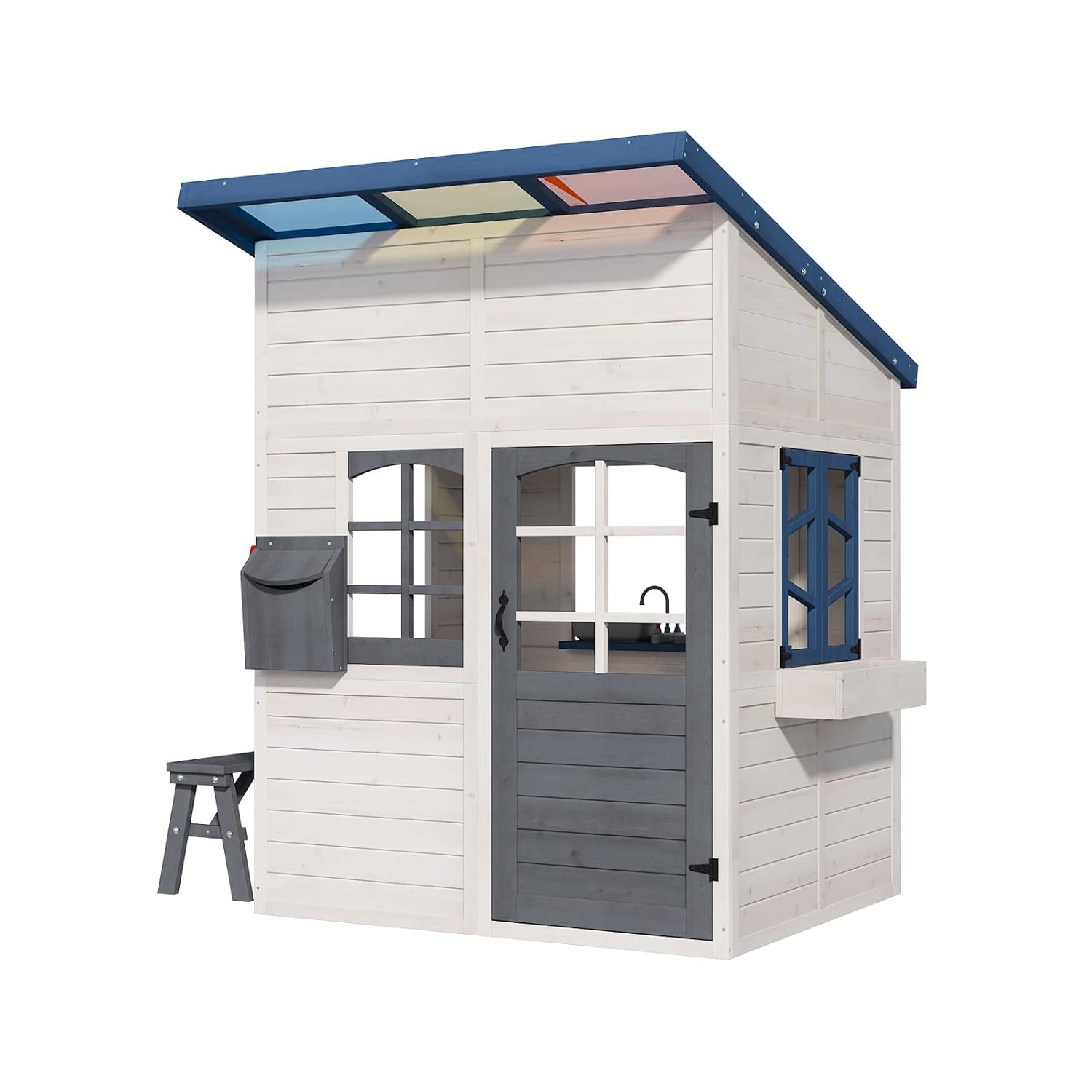 Wooden Kids Outdoor Playhouse  – Kids Outdoor Wooden Playset Bewertung und Preis