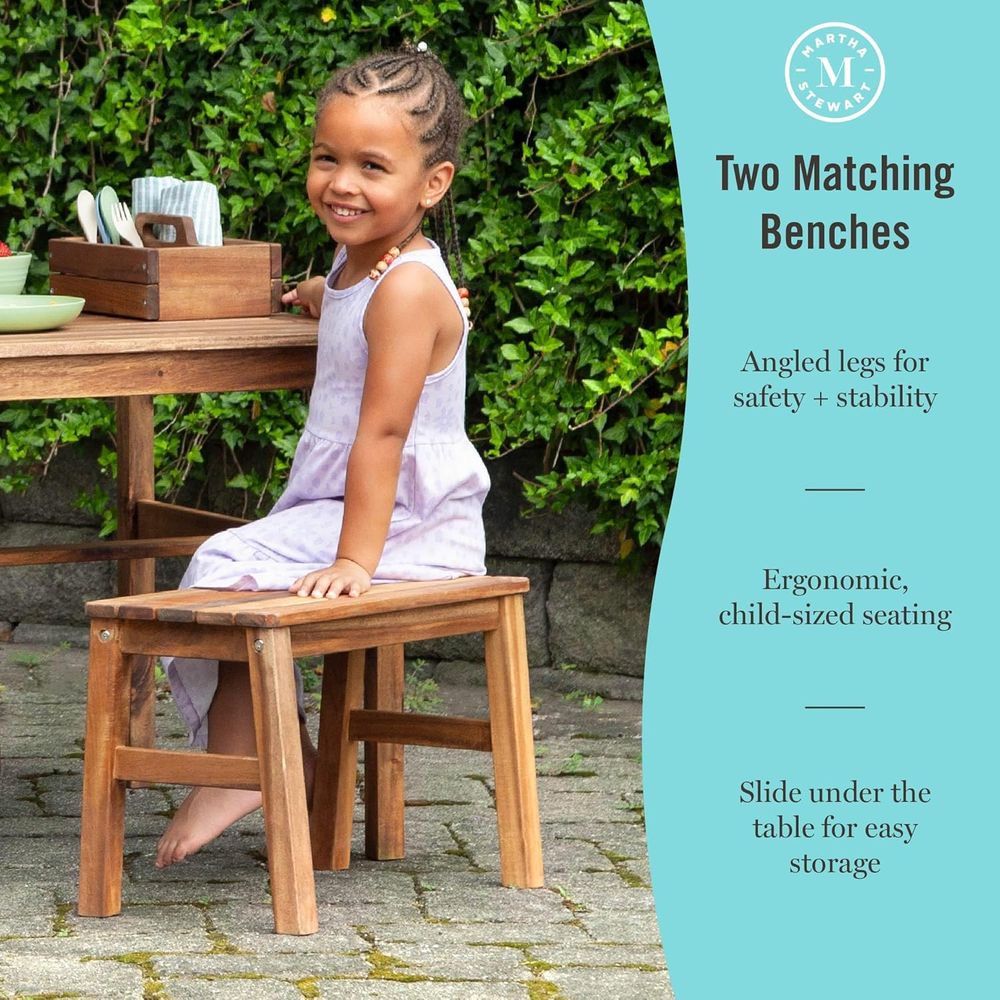 Kids Outdoor Crat Table and 2  – Kids Outdoor Wooden Playset Bewertung und Preis