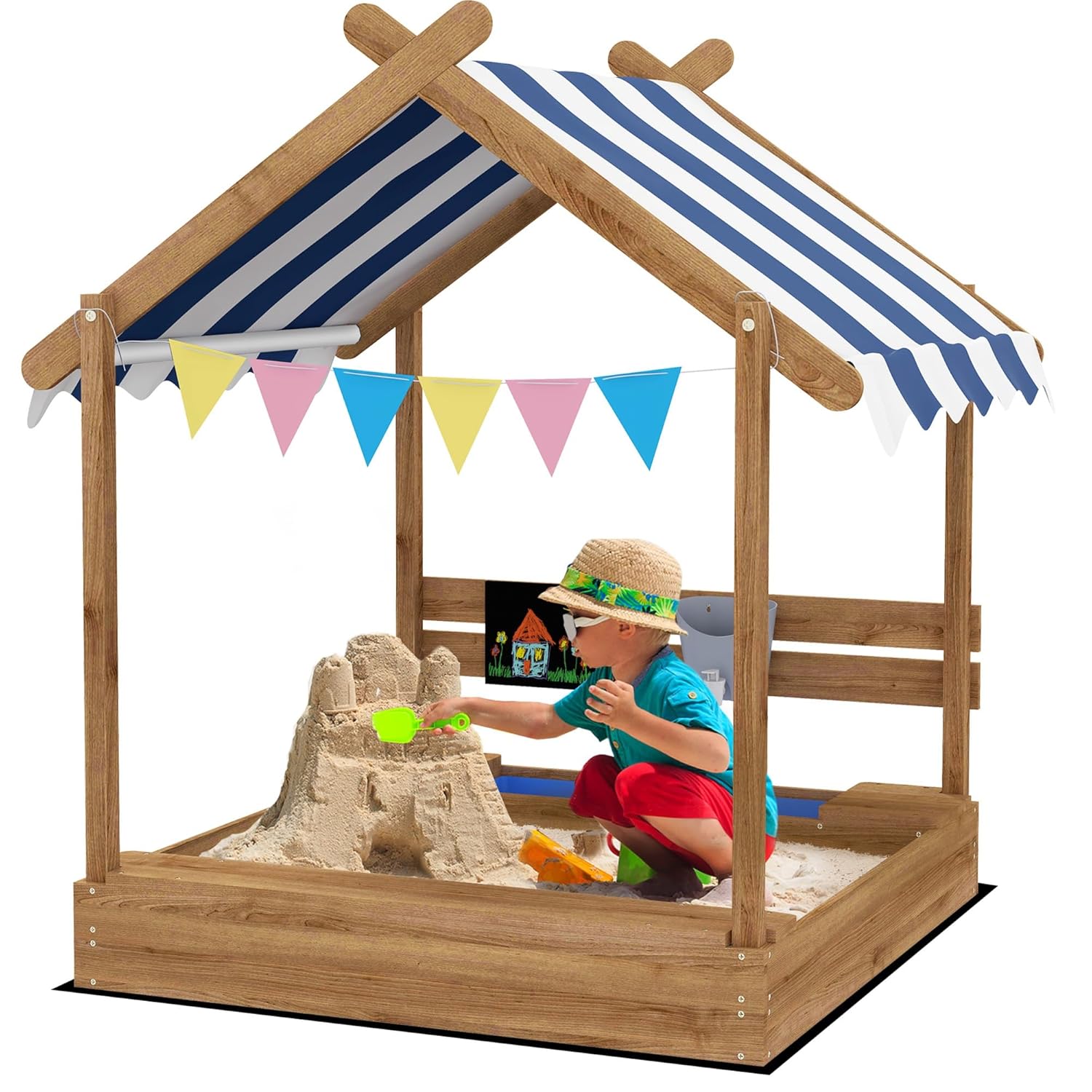 Wooden Sandbox Canopy Kids San – Kids Outdoor Wooden Playset Bewertung und Preis