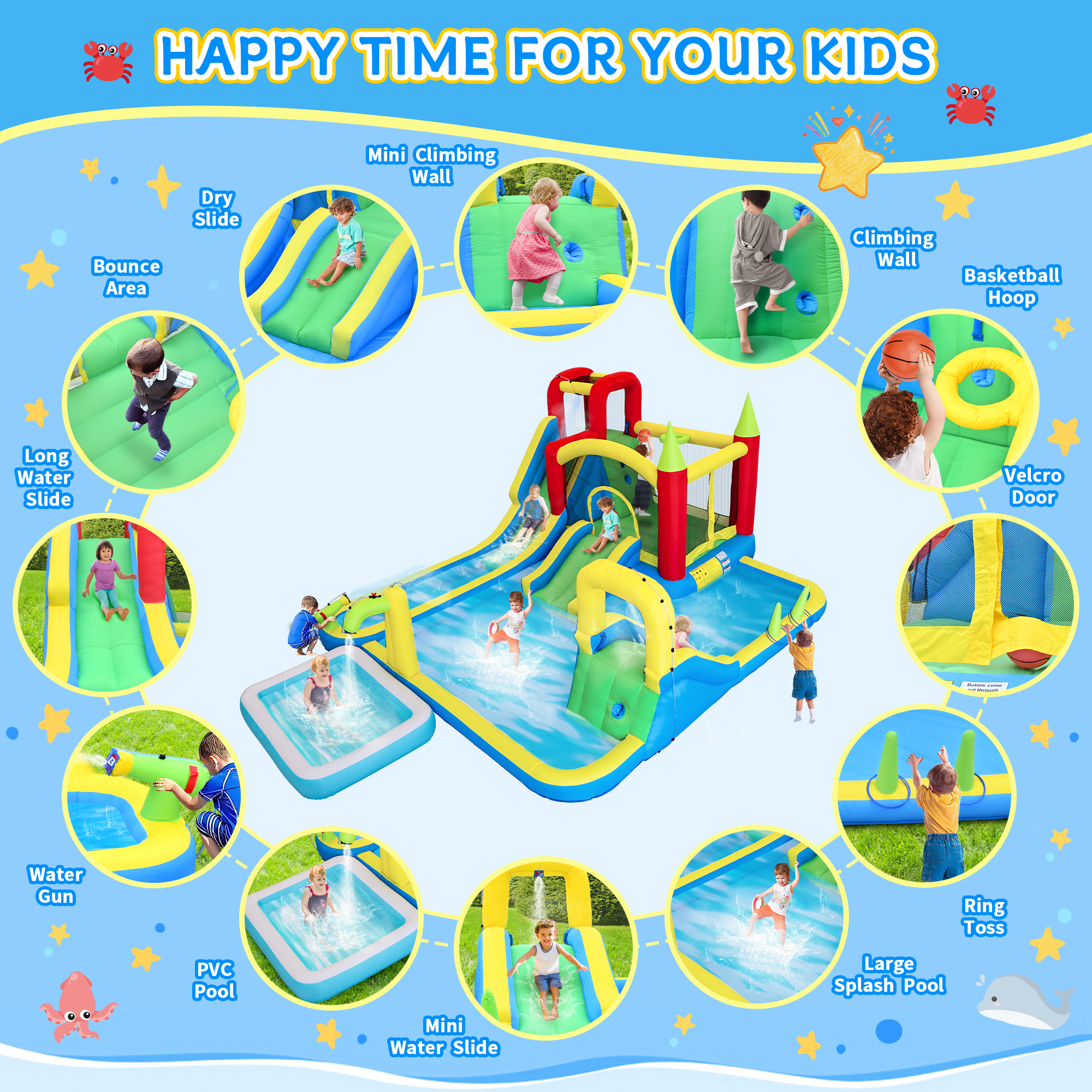 11-in-1 Inflatable Water Slide – Kids Outdoor Park Bewertung und Preis