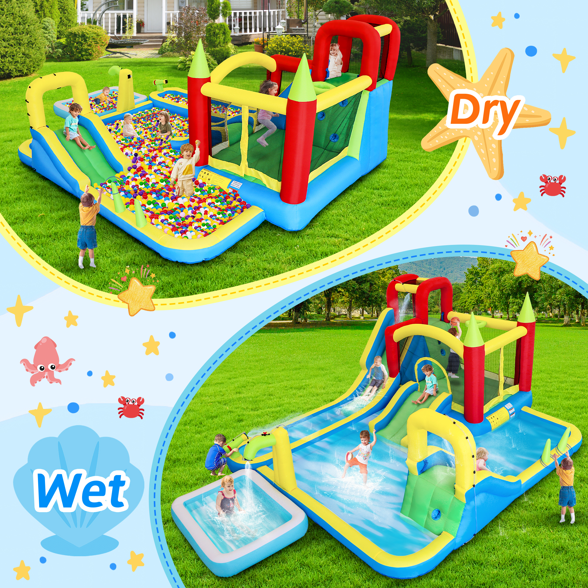11-in-1 Inflatable Water Slide – Kids Outdoor Park Bewertung und Preis