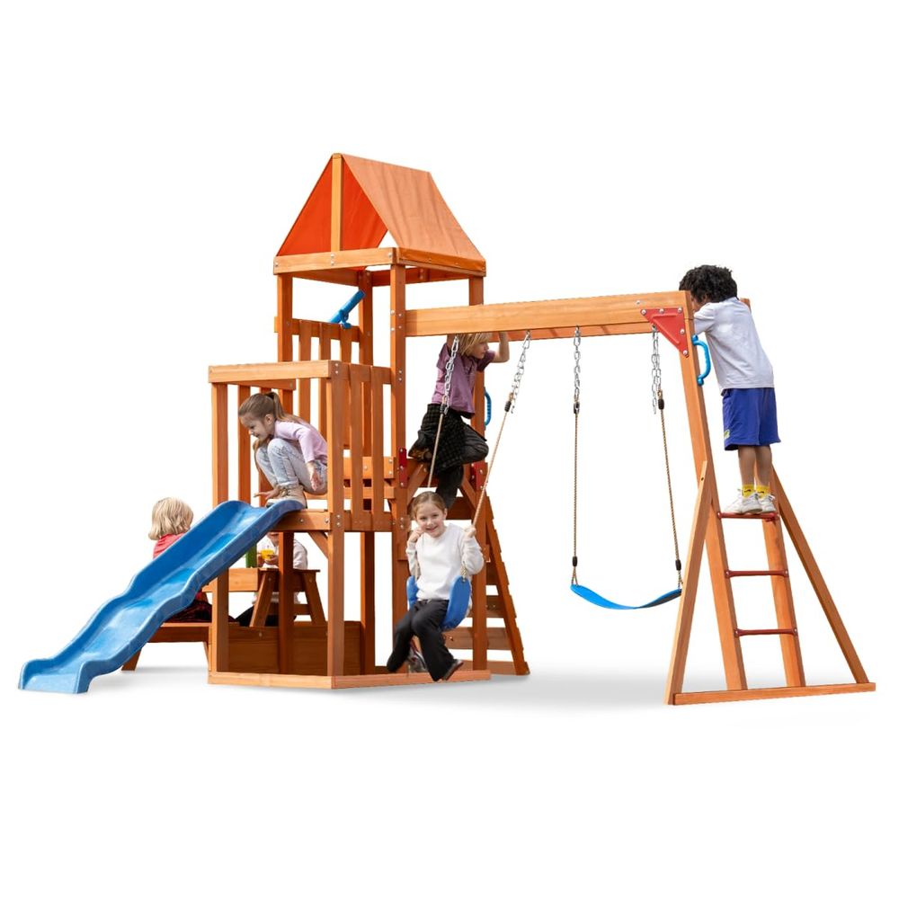 Playground Wooden Swing Sets f – Kids Outdoor Monkey Bars Bewertung und Preis