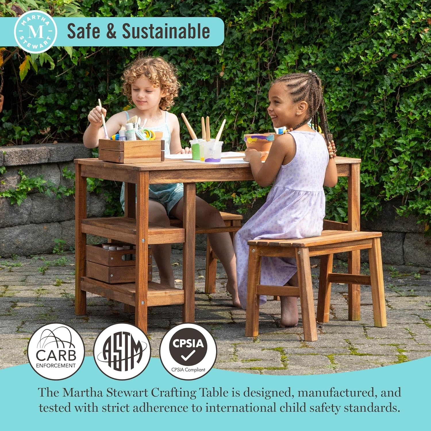 Kids Outdoor Table & Bench Set – Kids Outdoor Wooden Playset Bewertung und Preis