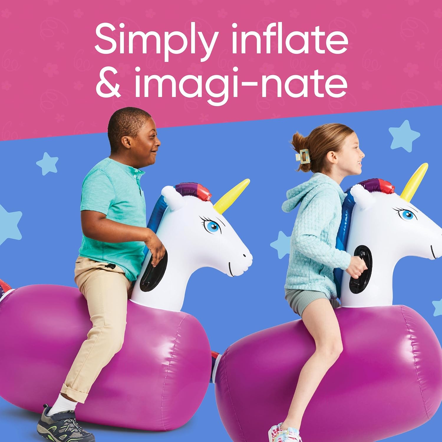Inflatable Unicorn Ride-On Bou – Kids Outdoor Jumping Toys Bewertung und Preis
