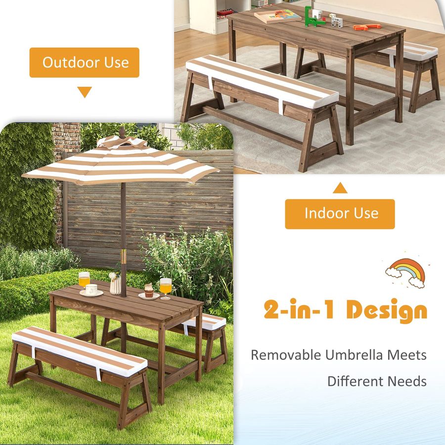 Kids Picnic Table, Toddler Woo – Kids Outdoor Table And Chairs Bewertung und Preis