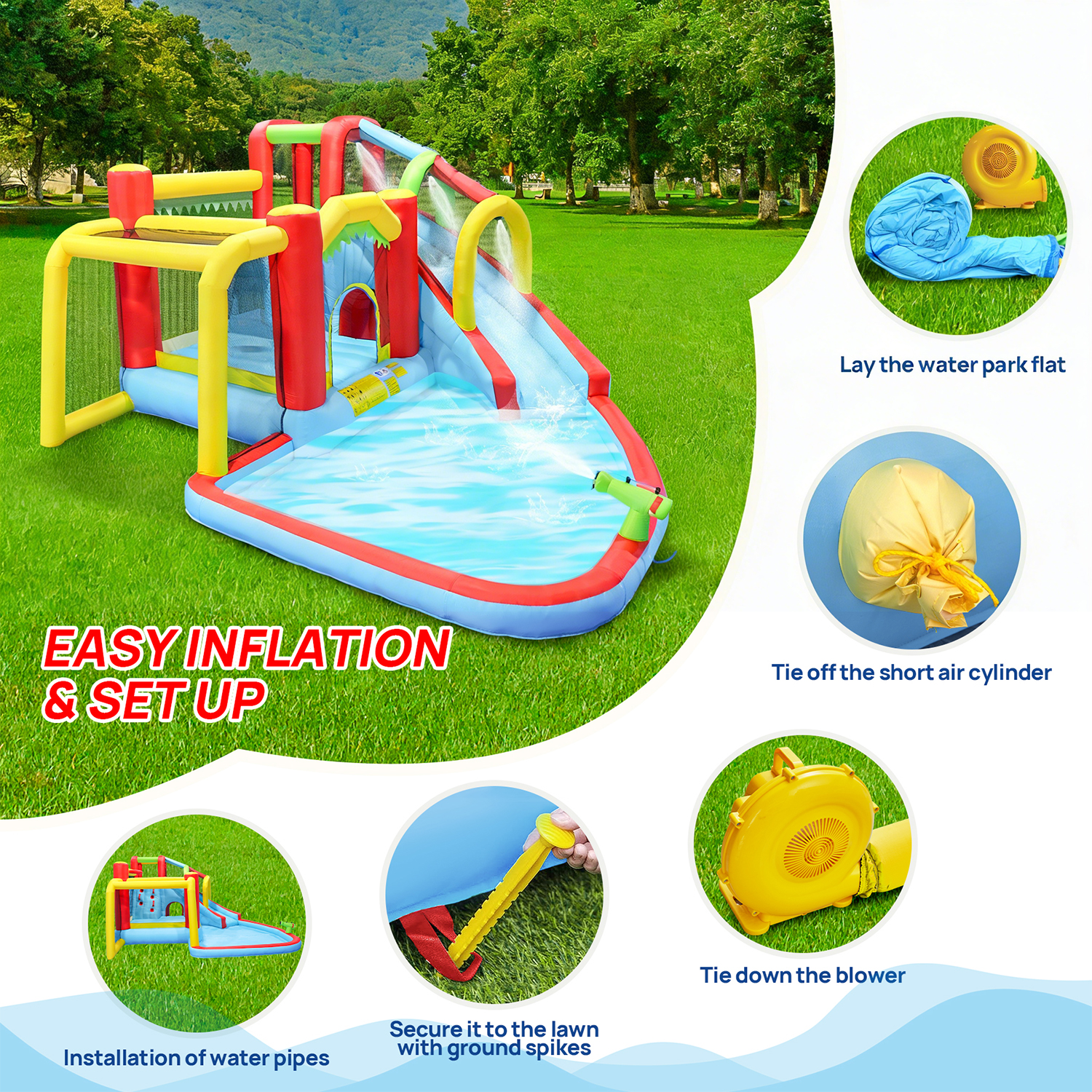 7in1 Inflatable Water Slide Pa – Kids Outdoor Park Bewertung und Preis