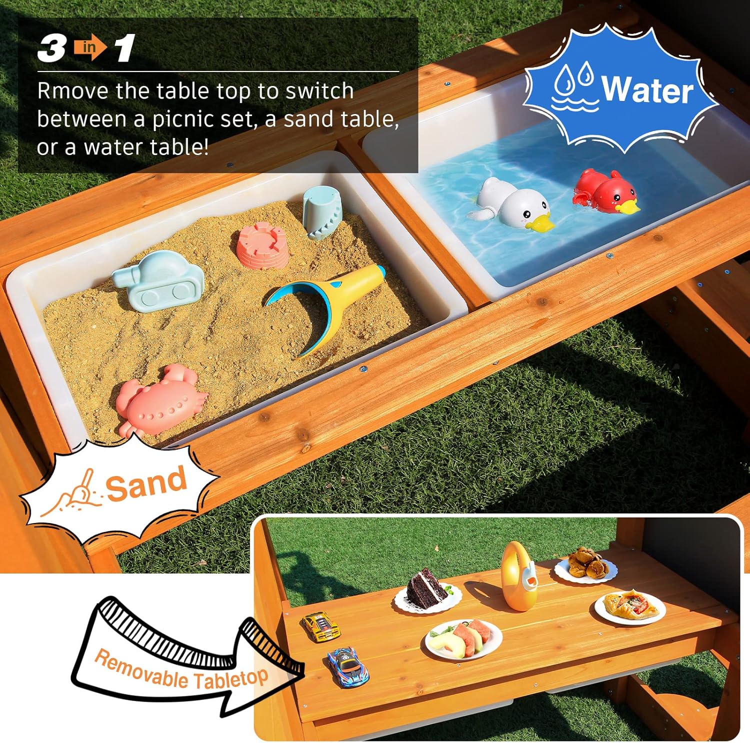 6-in-1 Wooden Playground Plays – Kids Outdoor Wooden Playset Bewertung und Preis