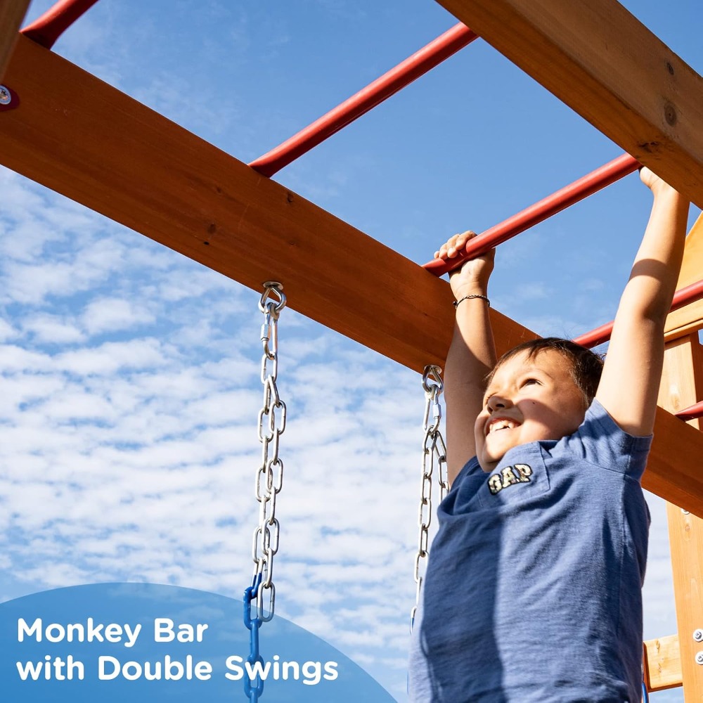 Wooden Swing Sets for Backyard – Kids Outdoor Monkey Bars Bewertung und Preis