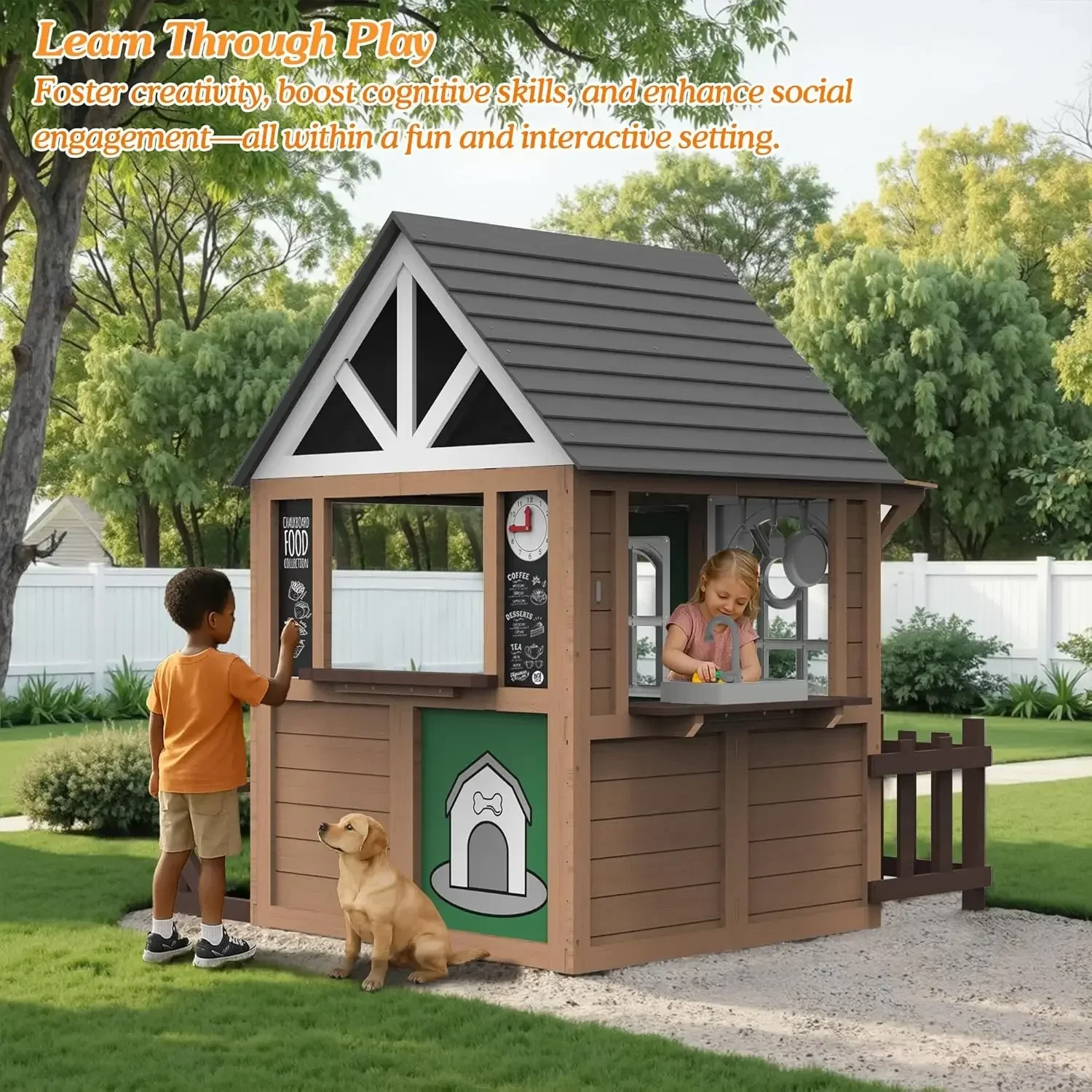 Seizeen Outdoor Play House for – Kids Outdoor House With Kitchen Bewertung und Preis