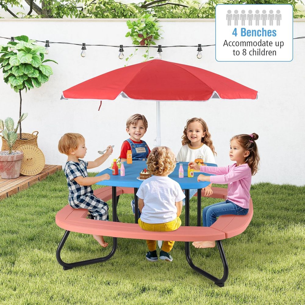 Kids Picnic Table, 8 Person To – Kids Outdoor Table And Chairs Bewertung und Preis