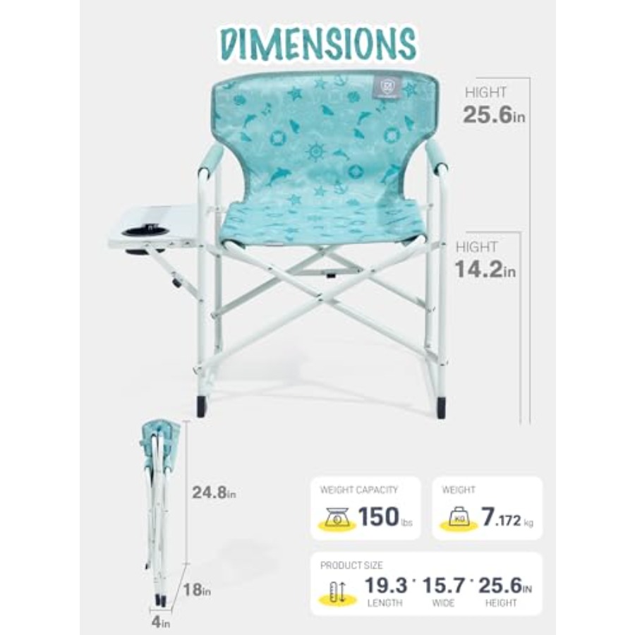 Directors Chair with Side tabl – Kids Outdoor Table And Chairs Bewertung und Preis