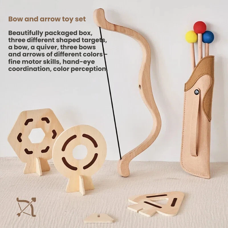 Kids Bow and Arrow Set Wooden  – Kids Outdoor Wooden Playset Bewertung und Preis