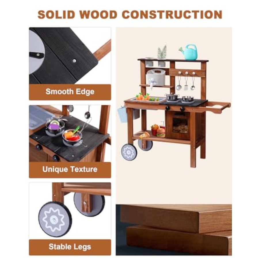 Outdoor mud kitchen for kids w – Kids Outdoor Wooden Playset Bewertung und Preis
