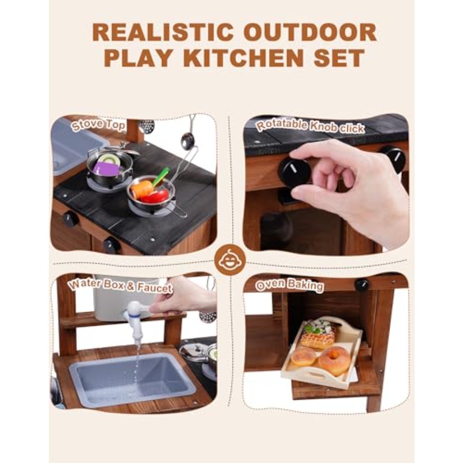 Outdoor mud kitchen for kids w – Kids Outdoor Wooden Playset Bewertung und Preis