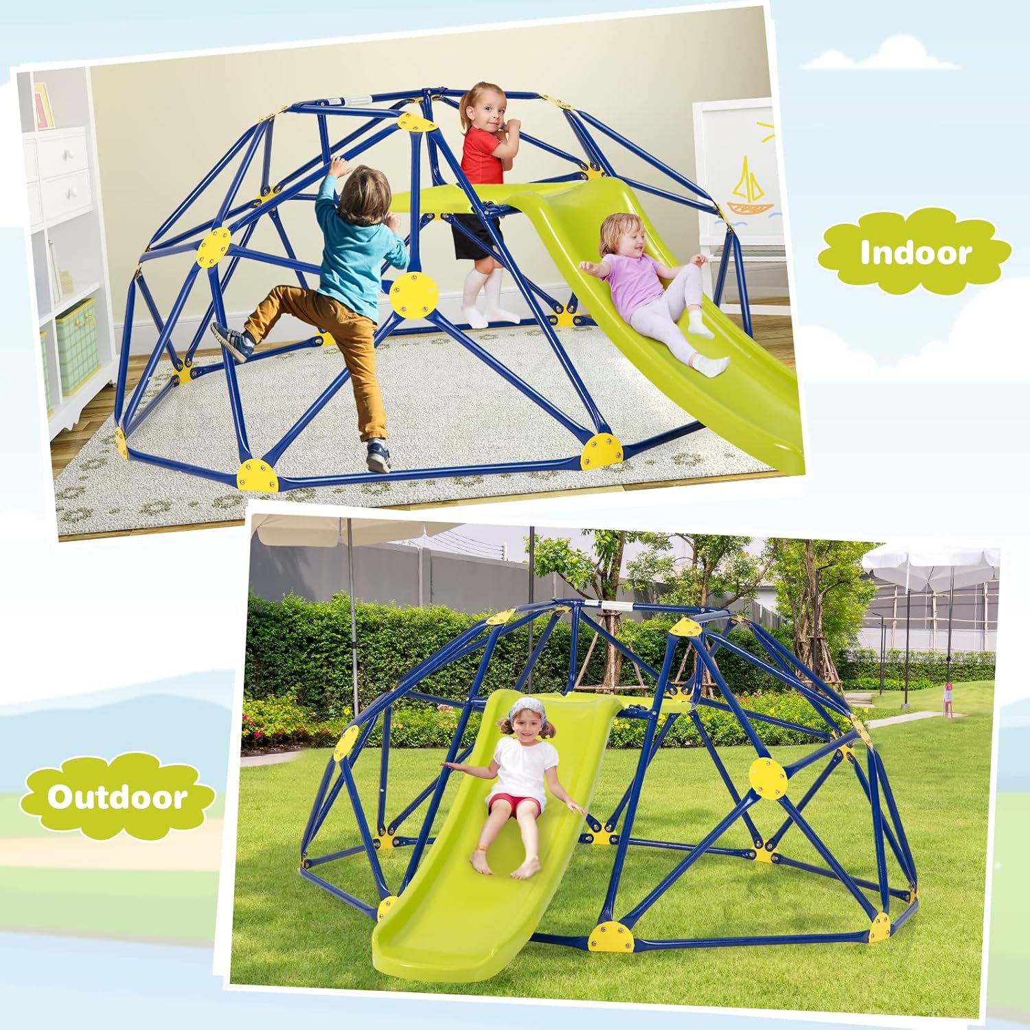 Costzon Climbing Dome with Sli – Kids Outdoor Monkey Bars Bewertung und Preis