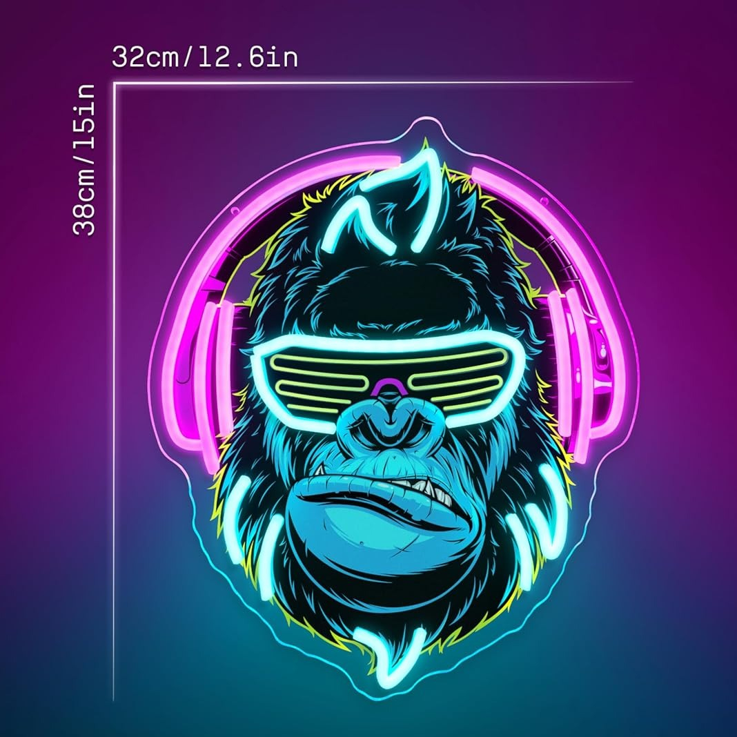 Monkey Gamer Neon Sign USB Dim – Kids Outdoor Monkey Bars Bewertung und Preis