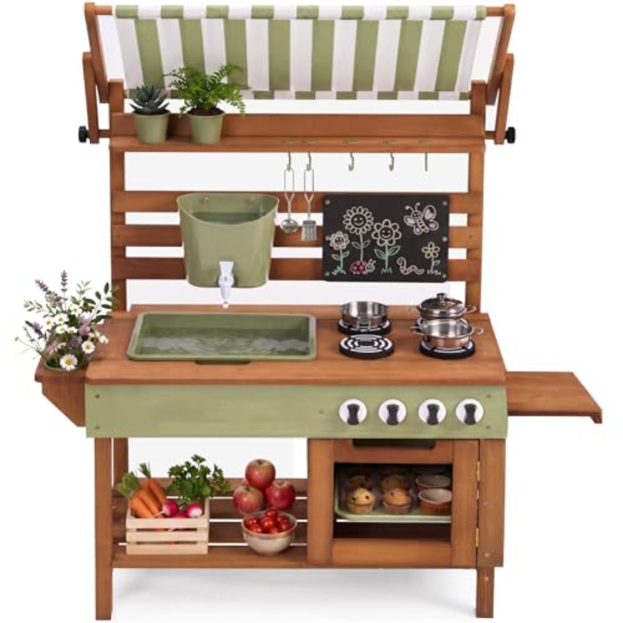 Outdoor mud kitchen for kids:  – Kids Outdoor Wooden Playset Bewertung und Preis